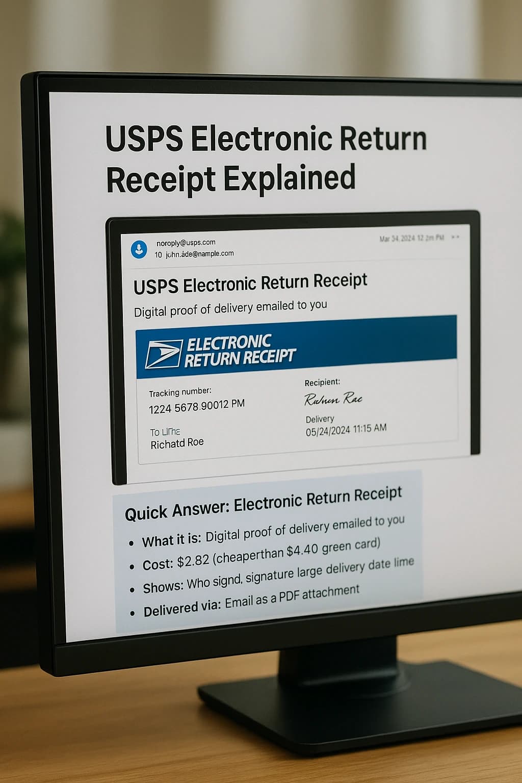 USPS Electronic Return Receipt Explained - Step-by-step guide with examples and screenshots