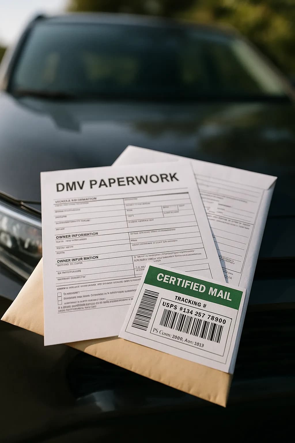 How to mail DMV paperwork safely with tracking