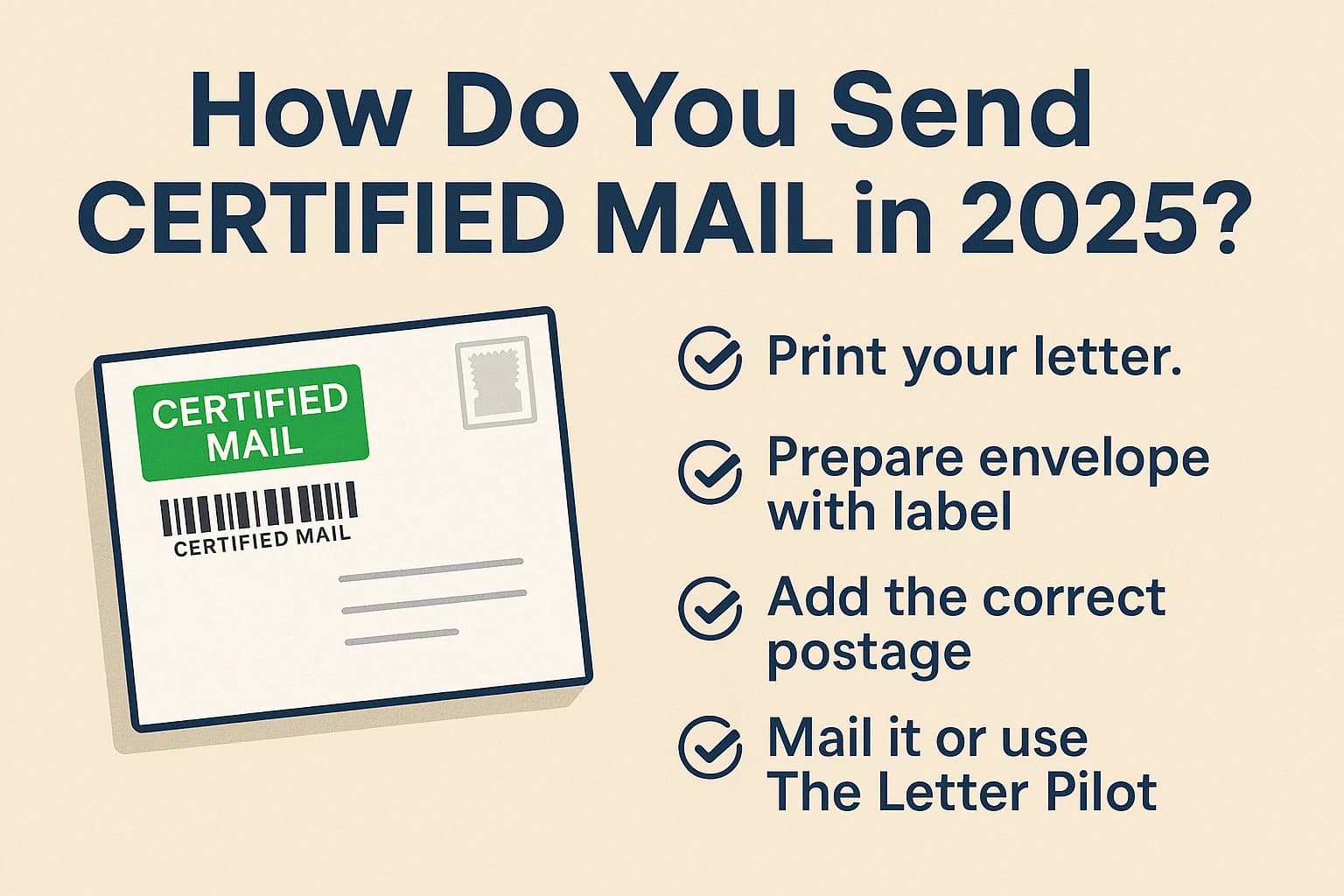 Sample USPS Certified Mail delivery requiring signature in 2025