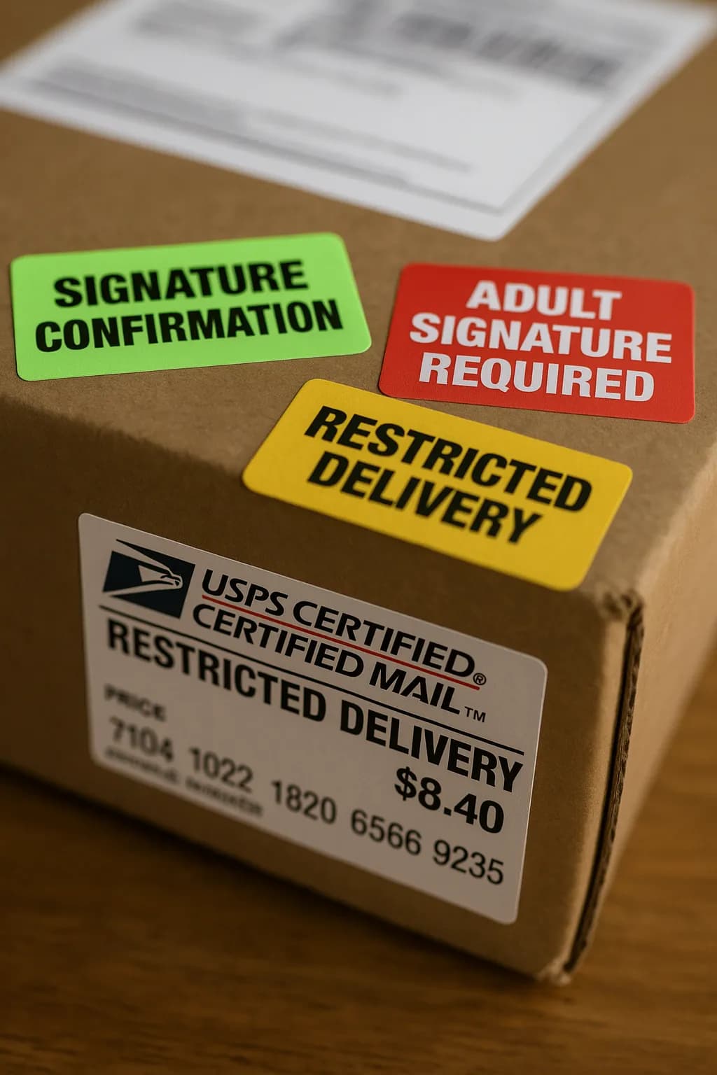 USPS Signature Required: Labels, Services, and Options - Step-by-step guide with examples and screenshots