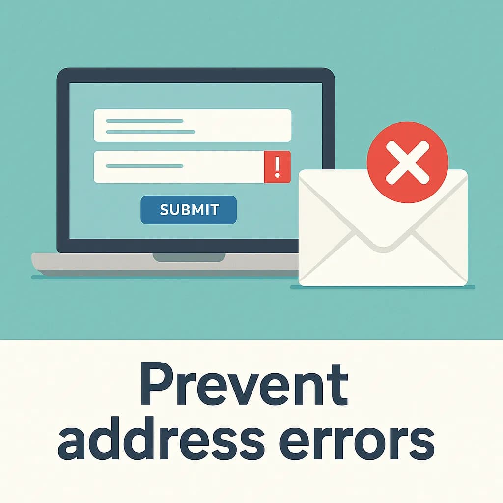 Properly addressed envelope showing correct USPS address format to prevent errors