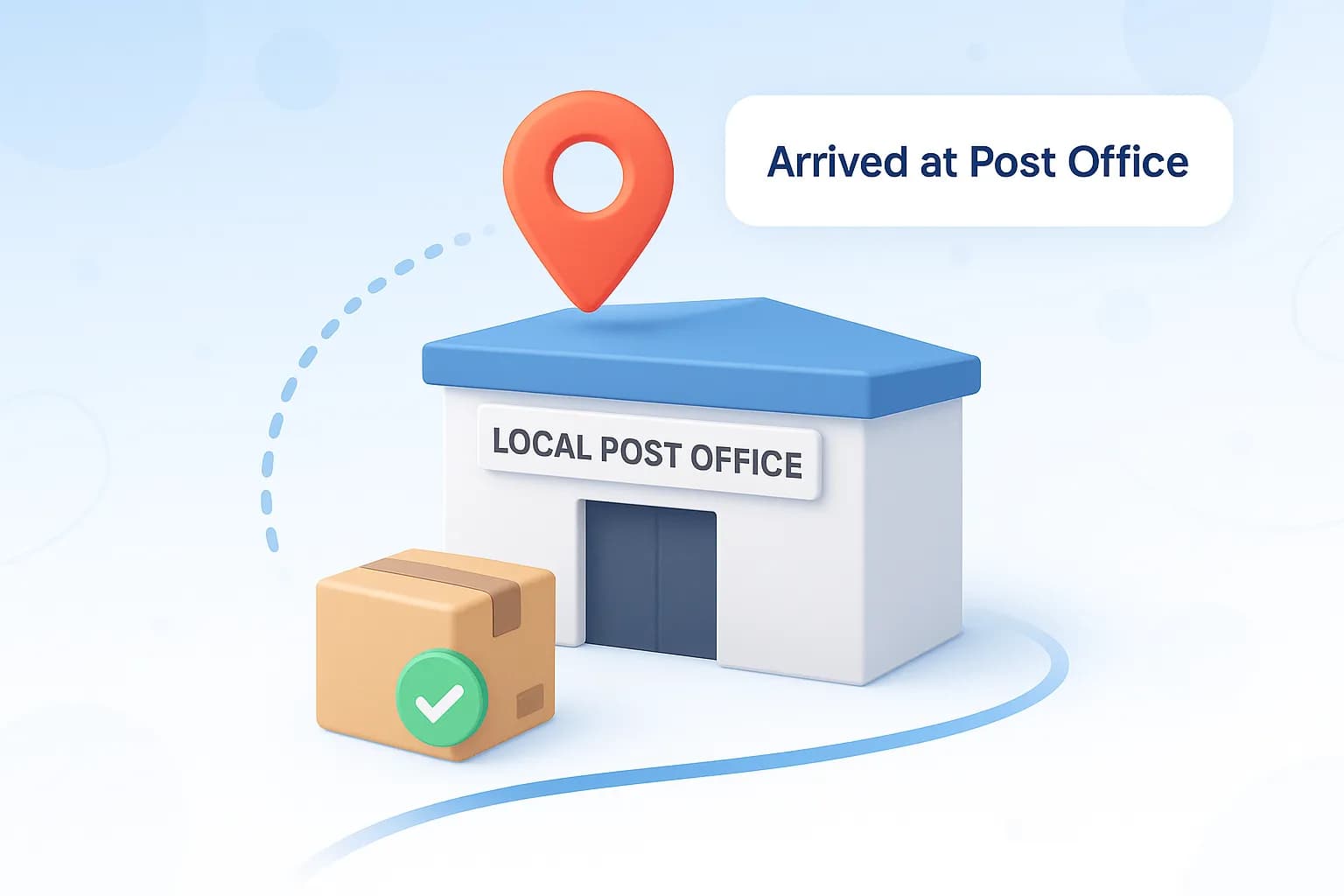 USPS tracking showing Arrived at Post Office status