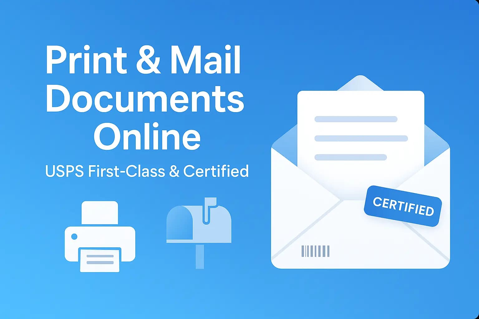Print and mail letters online